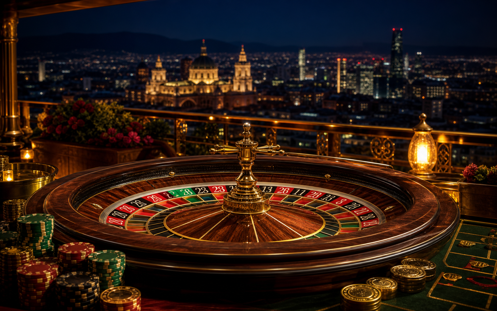 Kuala Lumpur Live Roulette with neon wheel and table